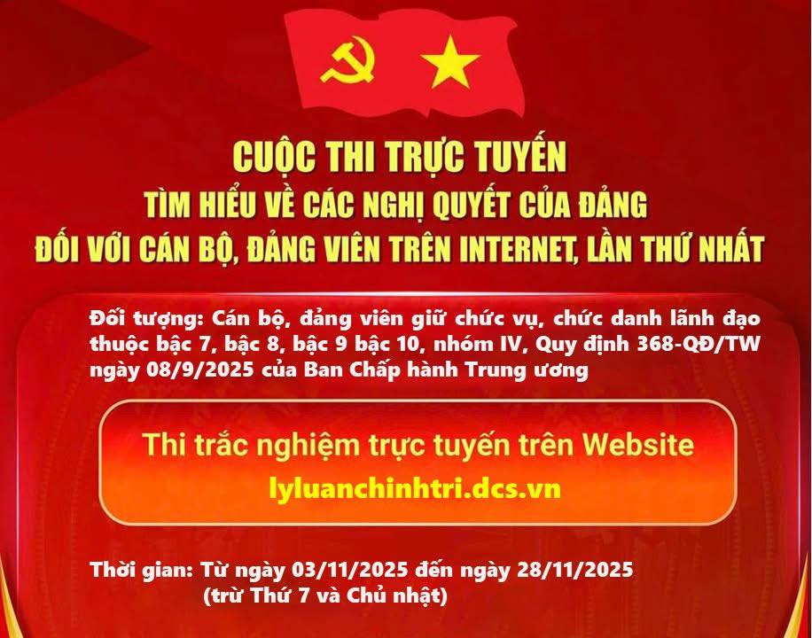 Triển khai cuộc thi trực tuyến tìm hiểu các Nghị quyết của Đảng - Lần thứ nhất!