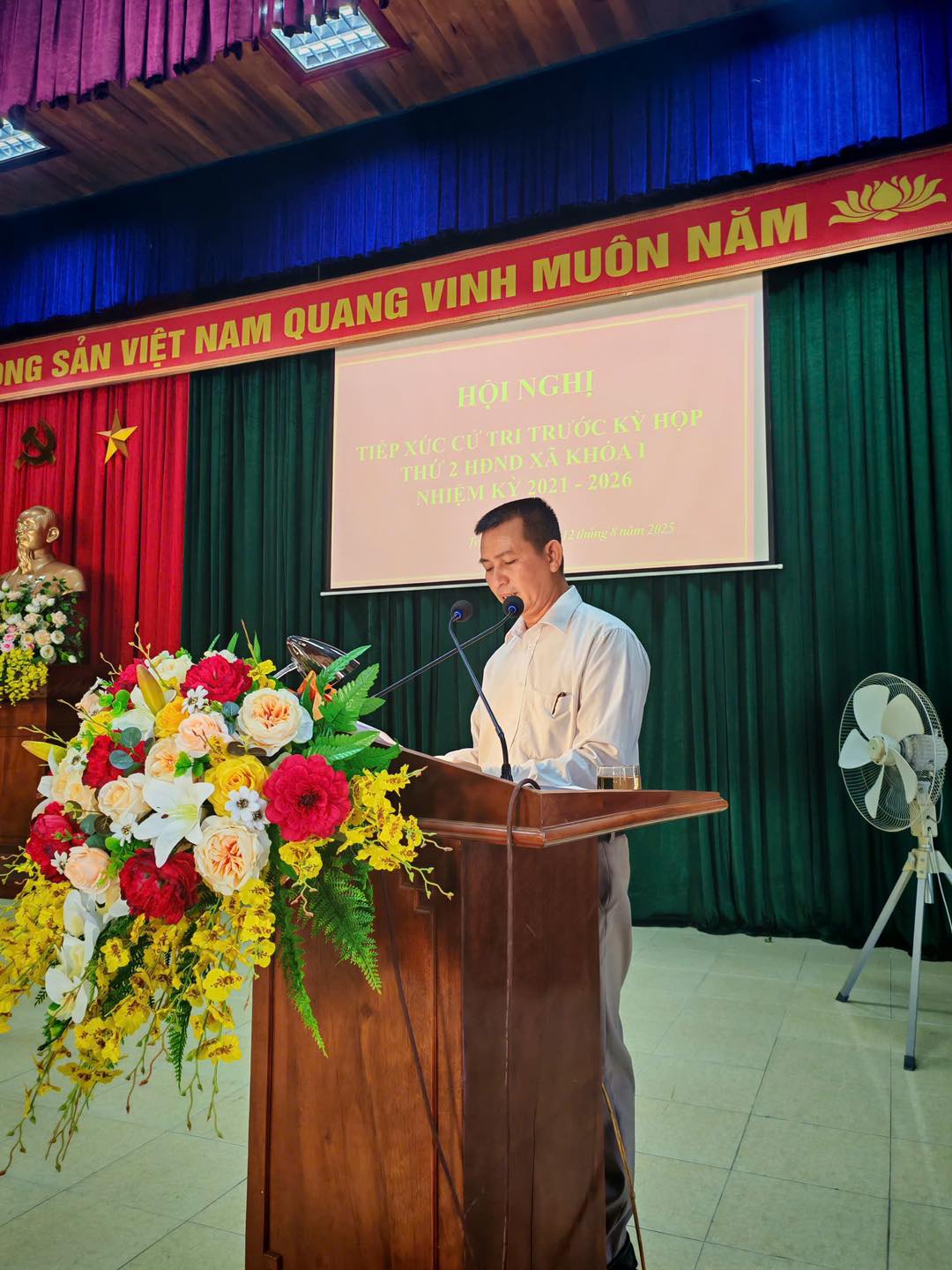 xã Trường Lưu tổ chức Hội nghị tiếp xúc cử tri trước kỳ họp thứ 2, HĐND xã khóa I, nhiệm kỳ 2021-2026