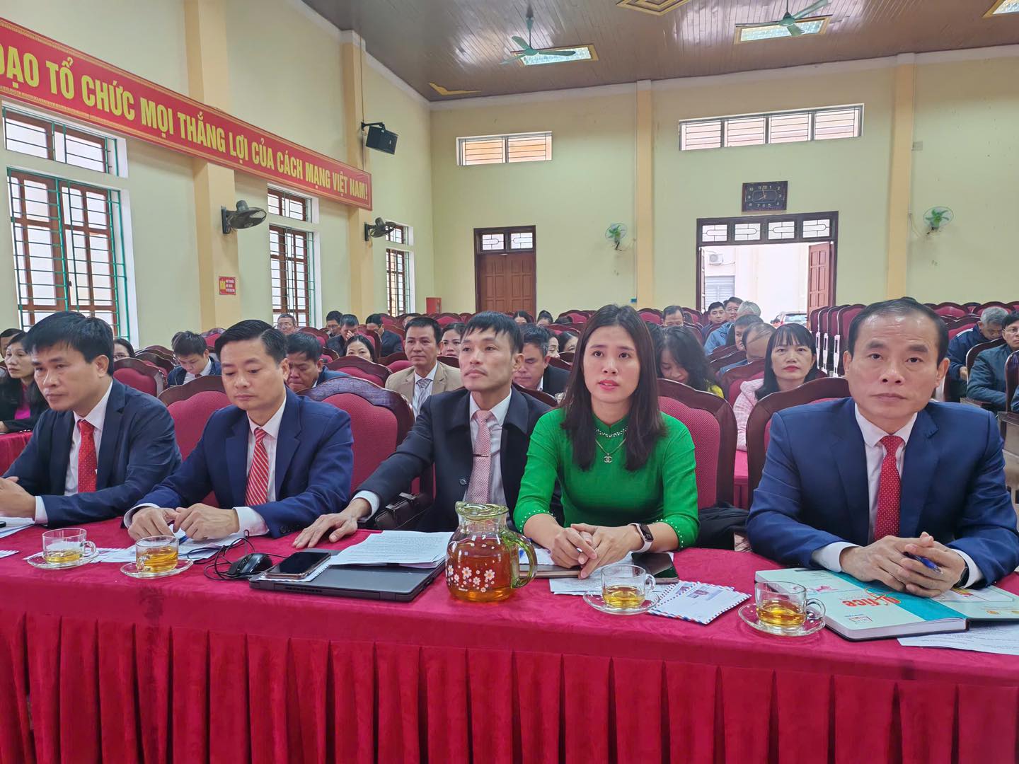 UBND xã Trường Lưu tổ chức lễ chào cờ tháng 12 và sơ kết 30 ngày ra quân xây dựng nông thôn mới