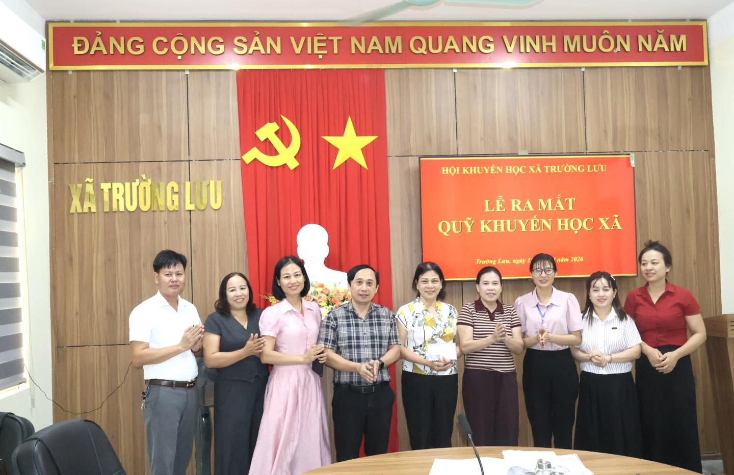 Hội nghị công tác khuyến học và lễ ra mắt quỹ Khuyến học xã Trường Lưu