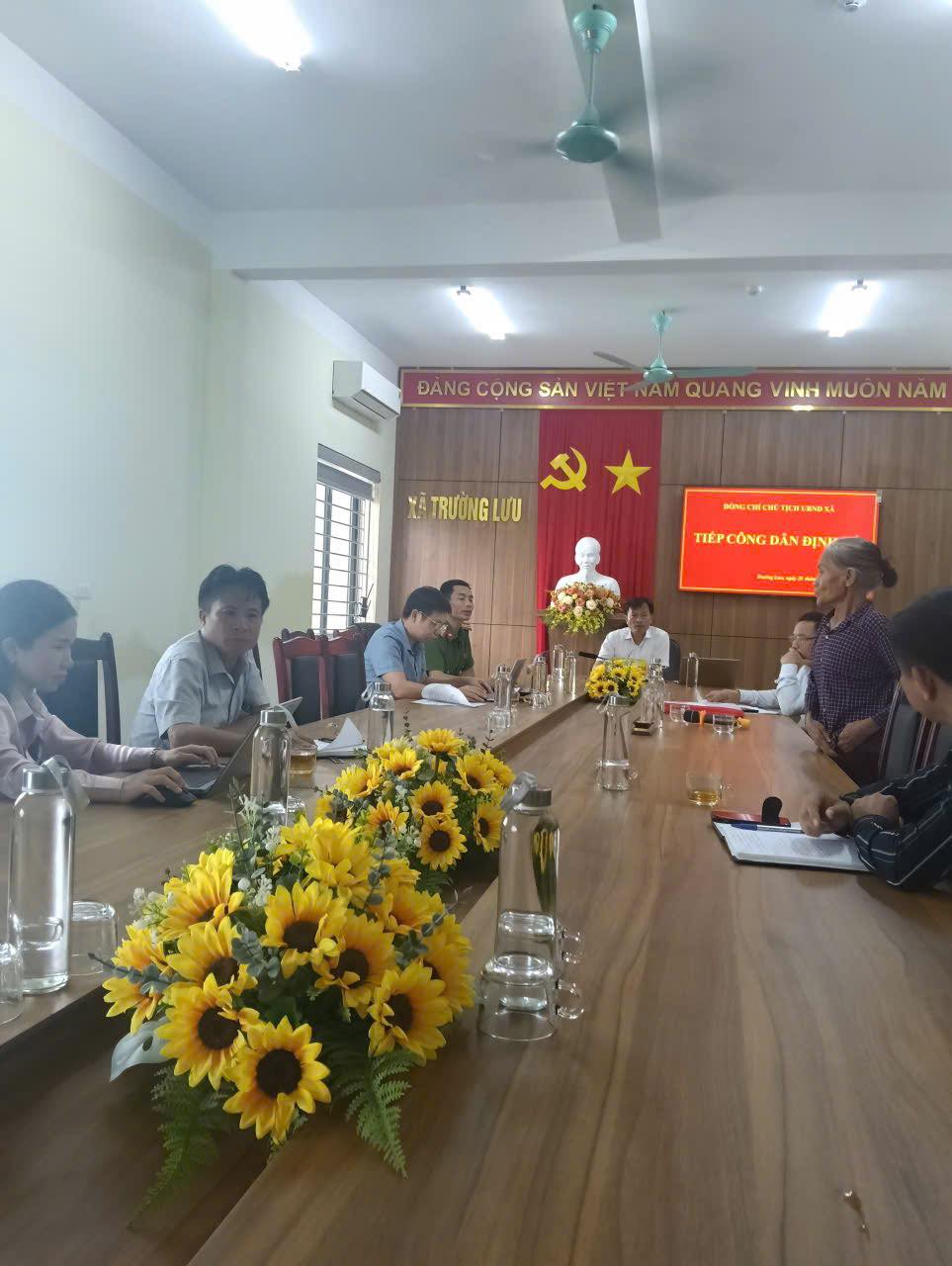 xã Trường Lưu tổ chức tiếp công dân định kỳ tháng 8/2025
