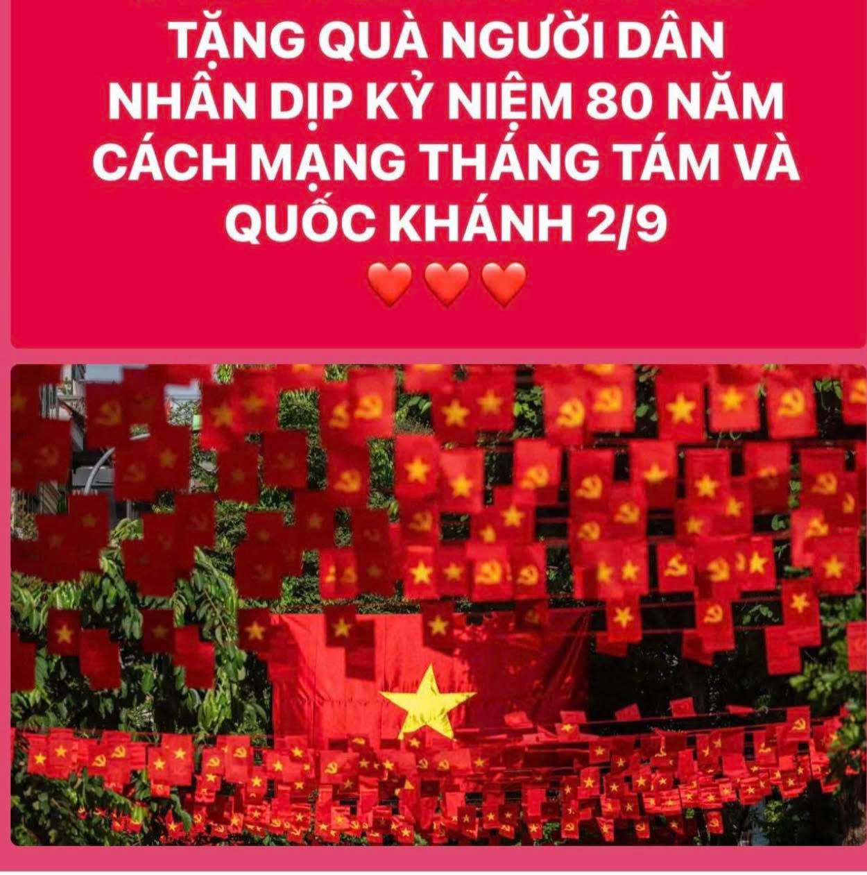 Thông báo của UBND xã Trường Lưu về tặng quà cho người dân nhân dịp Quốc khánh 02/9