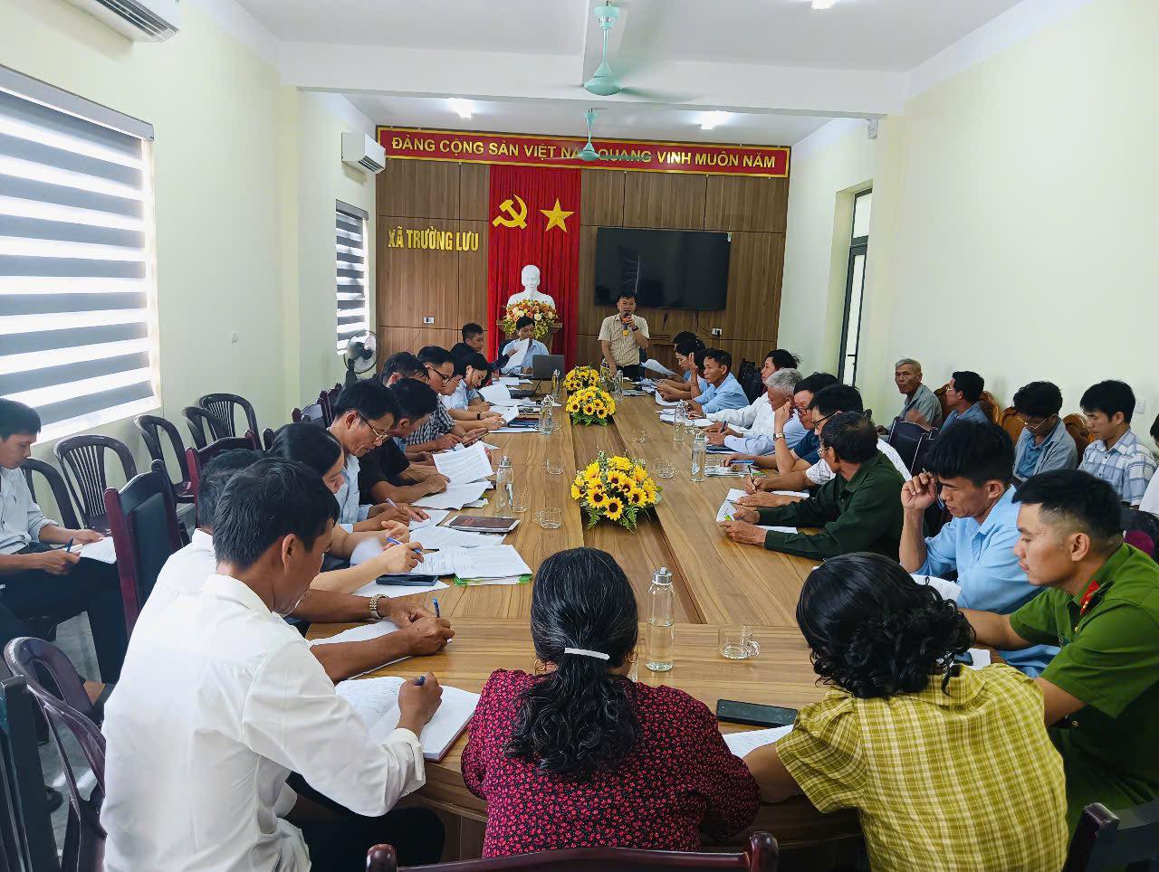 Chiều ngày 31/7/2025 UBND xã Trường Lưu tổ chức cuộc triển khai một số giải pháp cấp bách trong bổ cứu sản xuất Hè thu năm 2025.