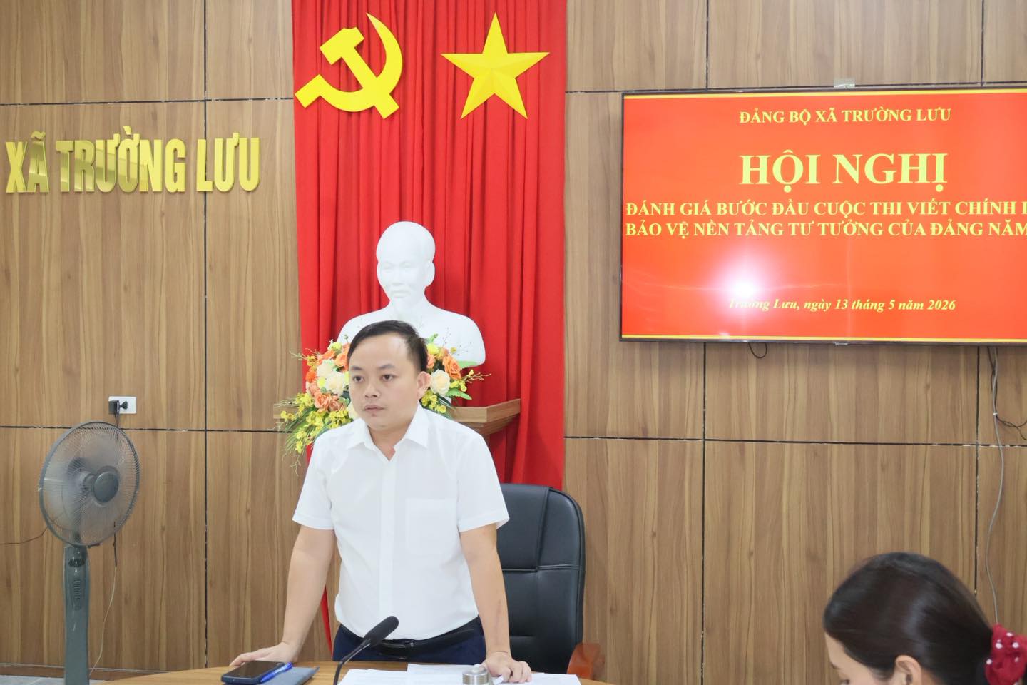 Trường Lưu tổ chức Hội nghị đánh giá bước đầu Cuộc thi viết chính luận cấp xã về bảo vệ nền tảng tư tưởng của Đảng năm 2026
