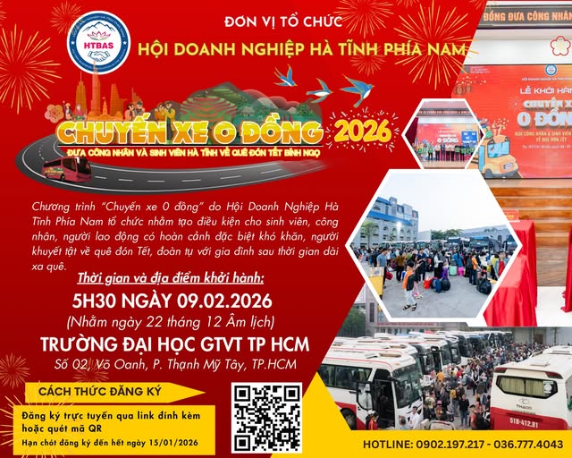 Chương trình đăng ký “ Chuyến xe 0 đồng 2026”