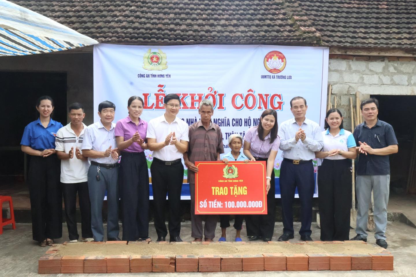Lễ khởi công xây dựng mới 08 nhà ở cho các hộ có hoàn cảnh khó khăn trên địa bàn xã Trường Lưu