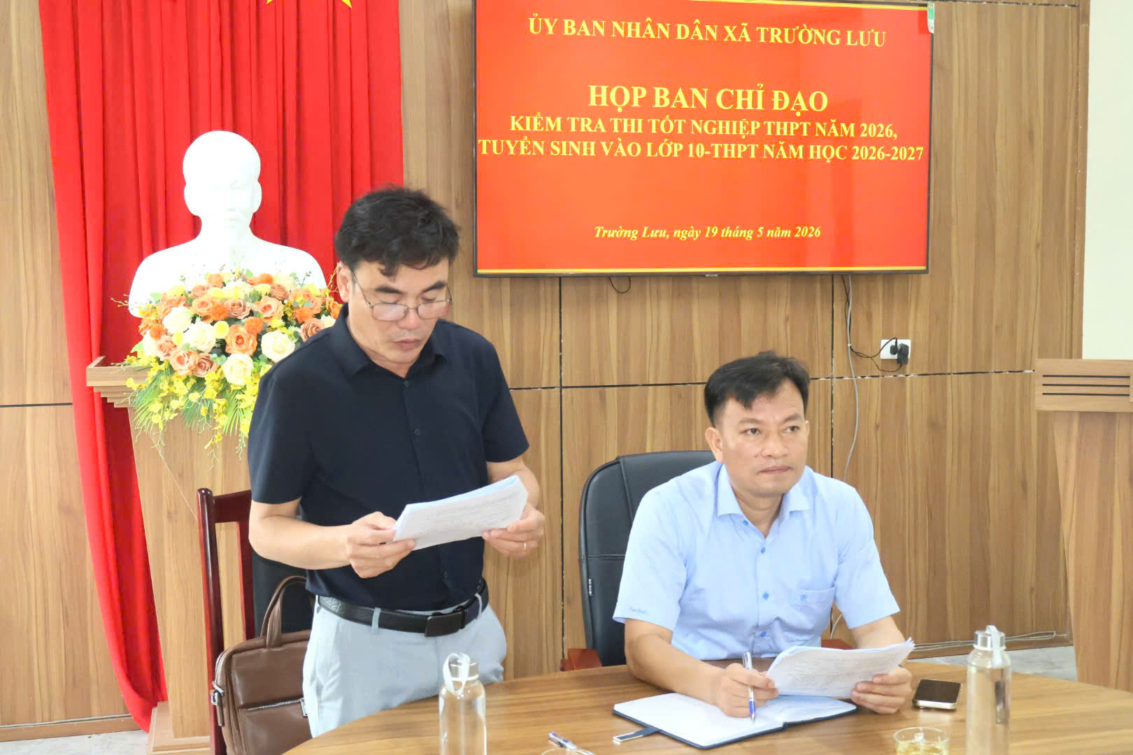 Xã Trường Lưu chuẩn bị đầy đủ các điều kiện tổ chức kỳ thi tốt nghiệp THPT và tuyển sinh lớp 10 năm học 2026 - 2027