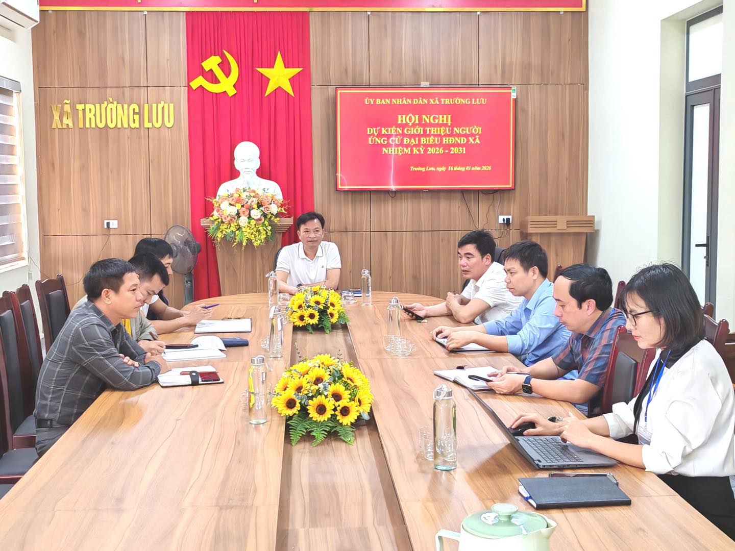 Hội nghị ban lãnh đạo dự kiến giới thiệu người ứng cử đại biểu HĐND xã Trường Lưu