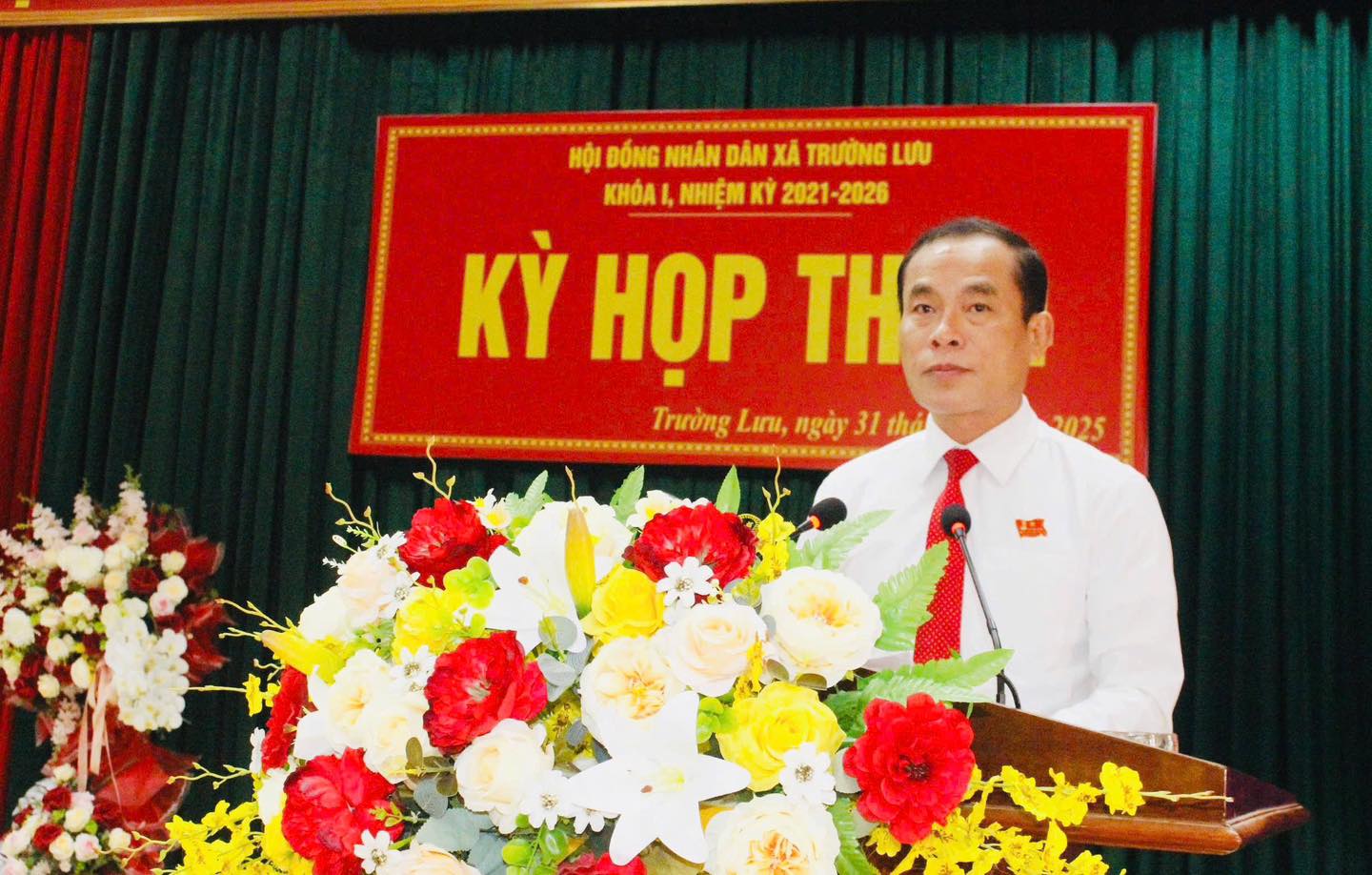 Kỳ họp thứ 4, HĐND xã Trường Lưu khóa 1, nhiệm kỳ 2021 -2026 thành công tốt đẹp