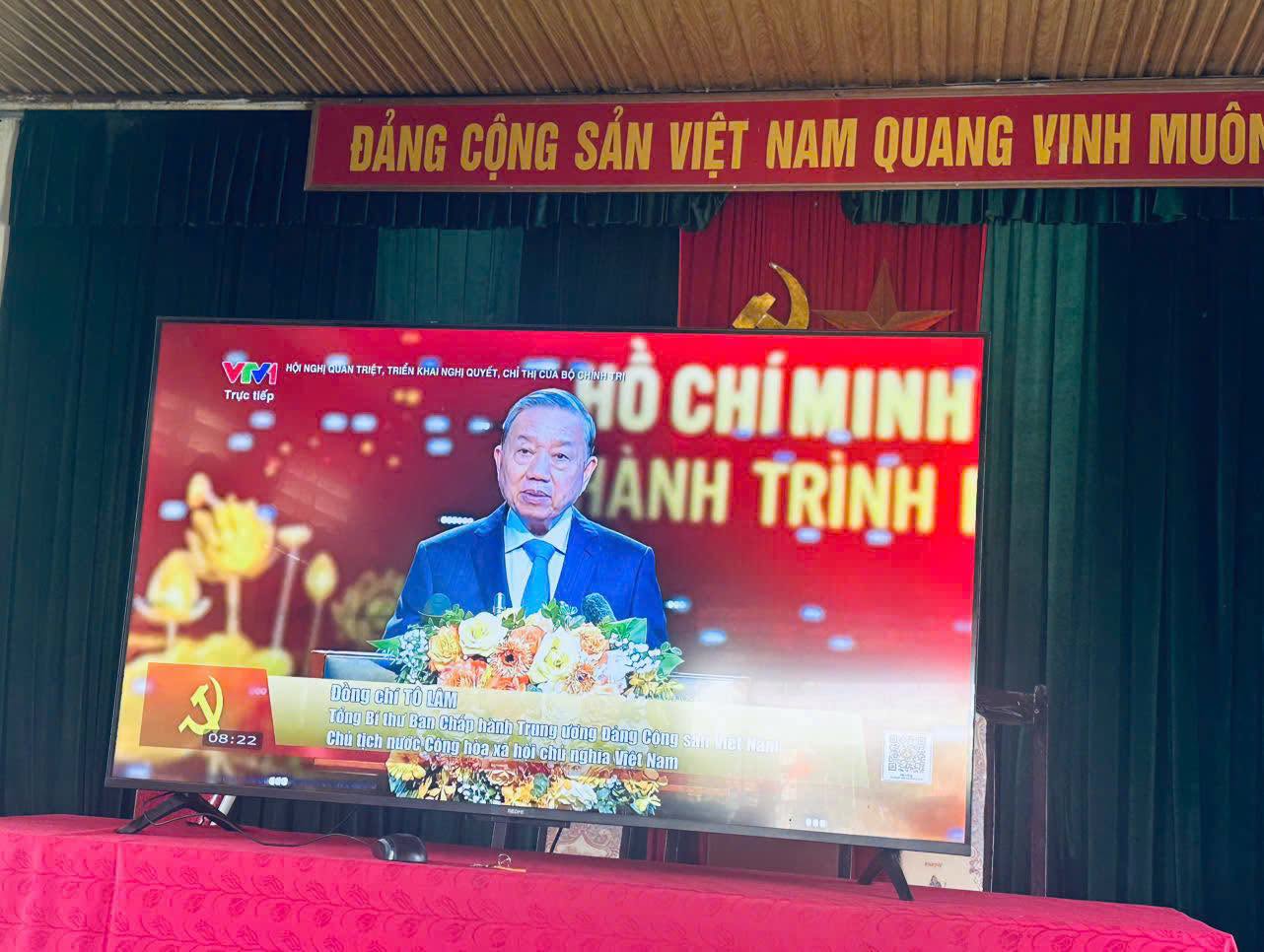 xã Trường Lưu tham gia Hội nghị toàn quốc nghiên cứu, học tập, quán triệt và triển khai thực hiện một số nghị quyết, chỉ thị của Bộ Chính trị