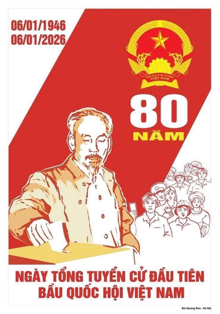 Chào mừng kỷ niệm 80 năm Ngày Tổng tuyển cử đầu tiên bầu Quốc hội Việt Nam (6/1/1946 – 6/1/2026)