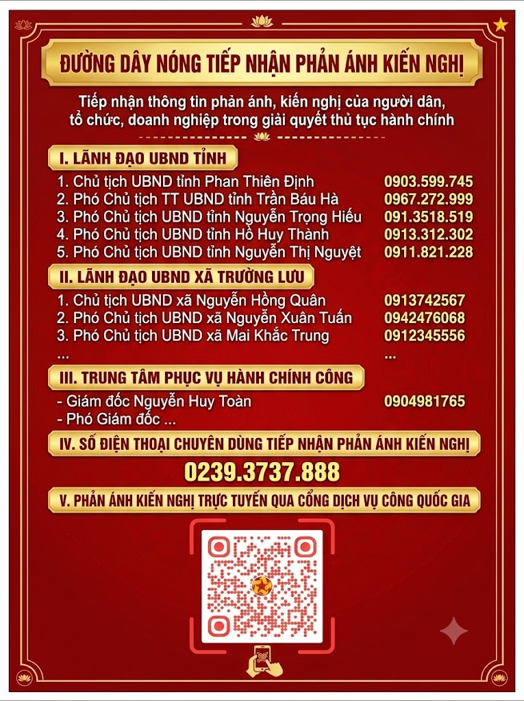 Công khai địa chỉ tiếp nhận phản ánh, kiến nghị về thủ tục hành chính