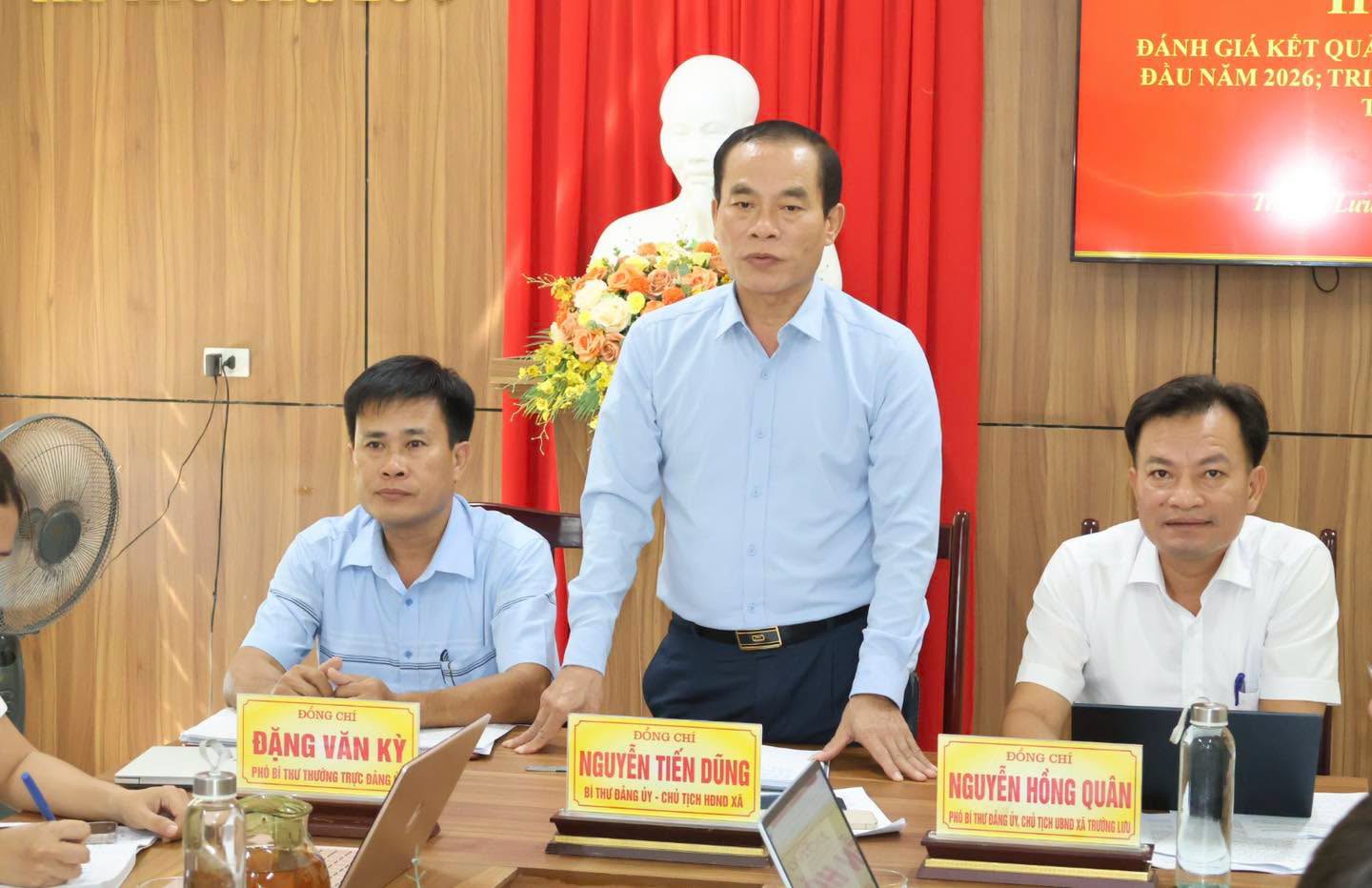 Đảng ủy xã Trường Lưu đánh giá kết quả thực hiện nhiệm vụ 9 tháng, triển khai nhiệm vụ trọng tâm 3 tháng cuối năm 2026