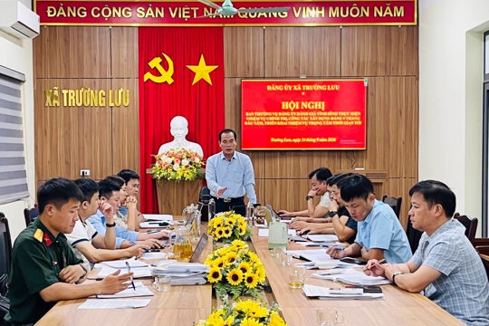 Đảng ủy xã Trường Lưu đánh giá kết quả thực hiện nhiệm vụ 9 tháng đầu năm 2026