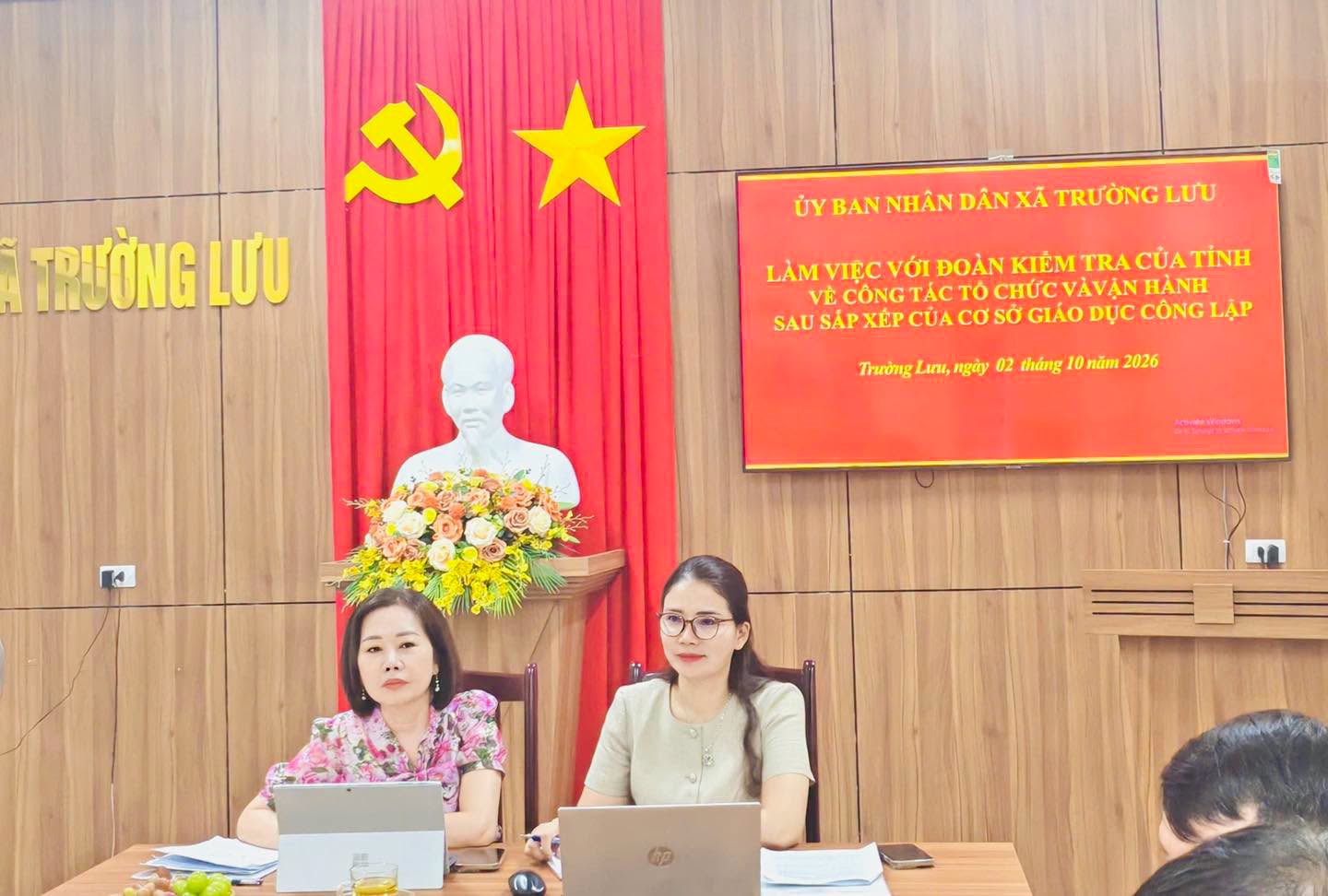 Sở Giáo dục và Đào tạo kiểm tra, khảo sát tình hình tổ chức và vận hành các cơ sở giáo dục sau sắp xếp tại xã Trường Lưu