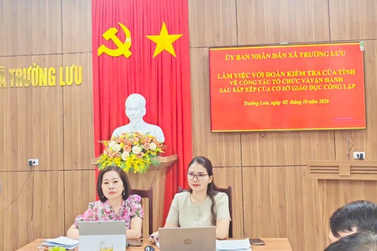 Sở Giáo dục và Đào tạo kiểm tra, khảo sát tình hình tổ chức và vận hành các cơ sở giáo dục sau sắp xếp tại xã Trường Lưu