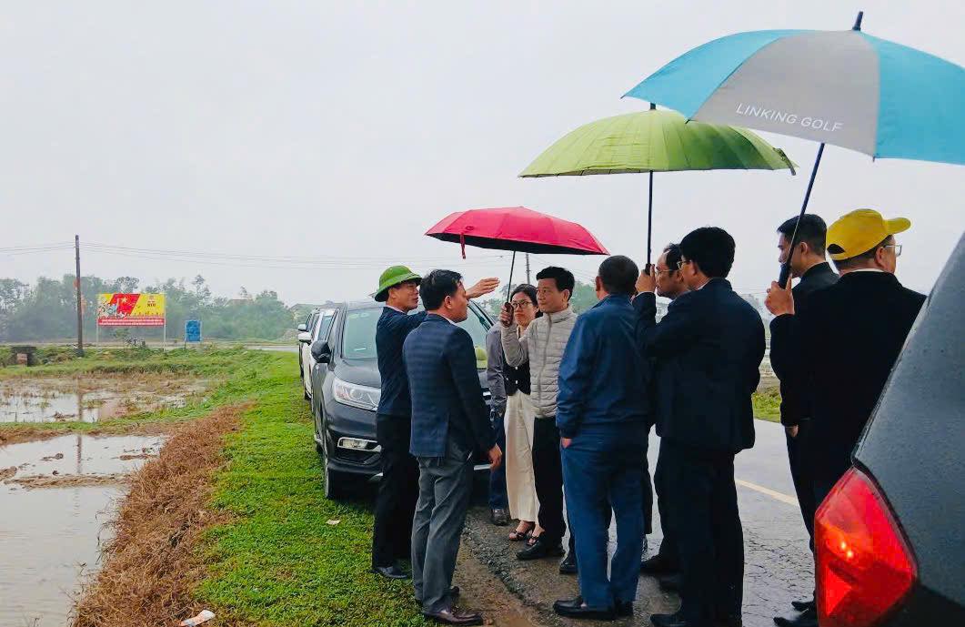 Khảo sát thực địa đề xuất đầu tư dự án cụm công nghiệp Kim Song Trường, xã Trường Lưu 