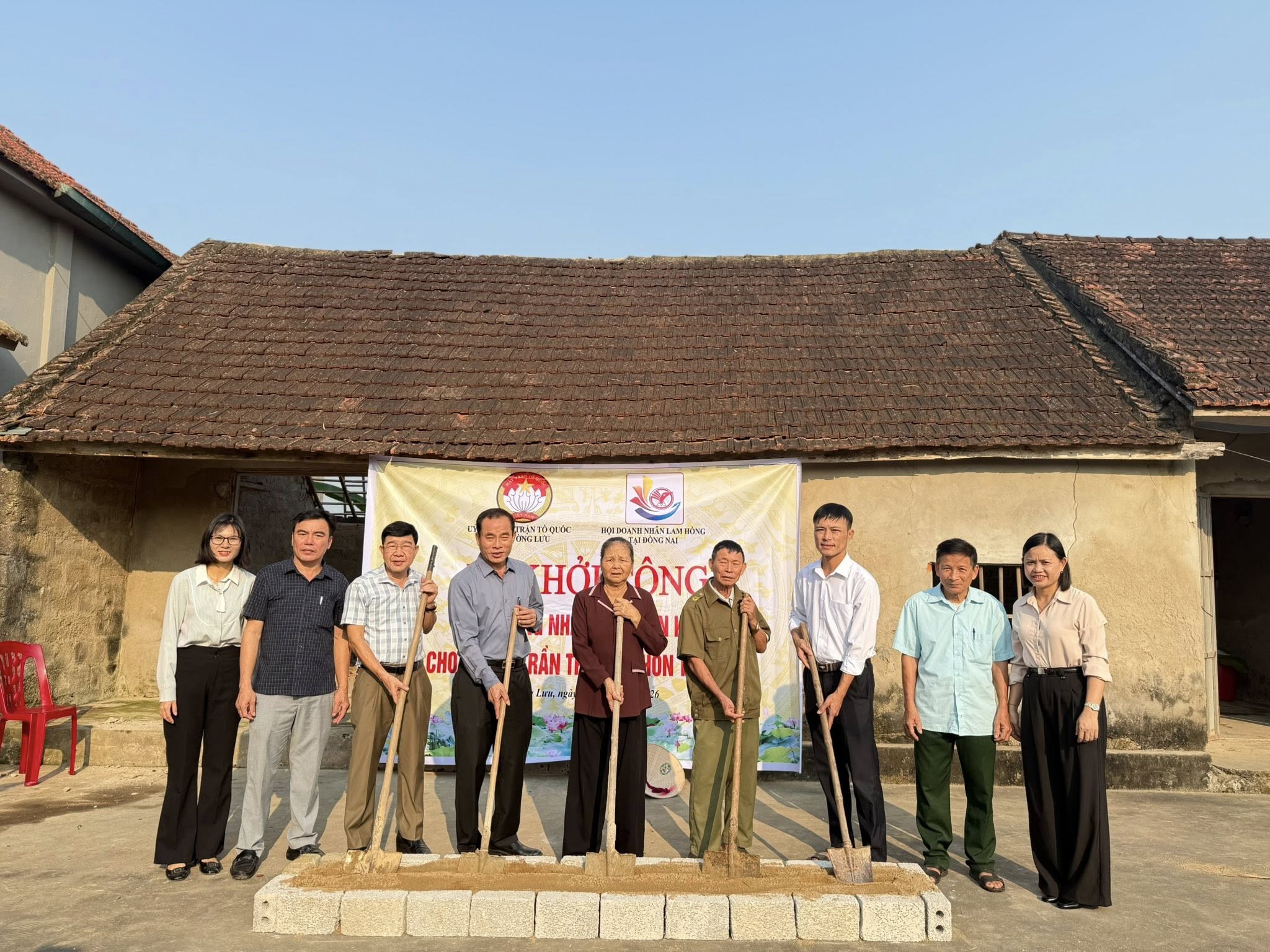  xã Trường Lưu tổ chức khởi công "Nhà Đại đoàn kết" cho gia đình hộ nghèo