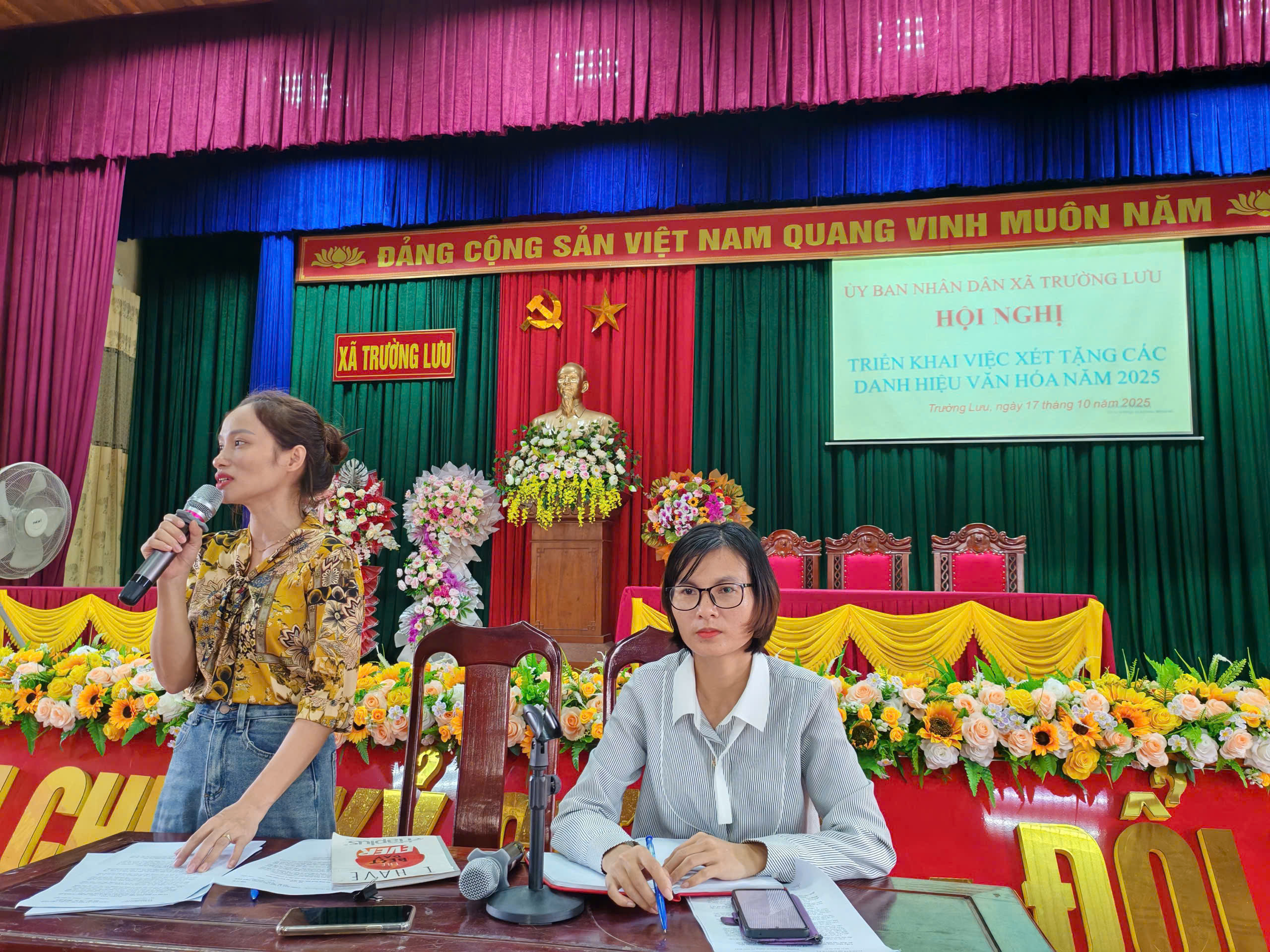 xã Trường Lưu triển khai xét tặng các danh hiệu văn hóa năm 2025
