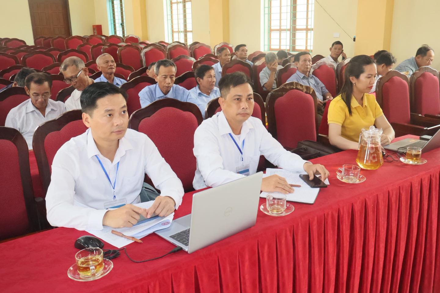 xã Trường Lưu tổ chức điểm cầu kết nối trực tuyến Hội nghị triển khai Đề án sản xuất và phòng, chống hạn vụ hè thu năm 2026
