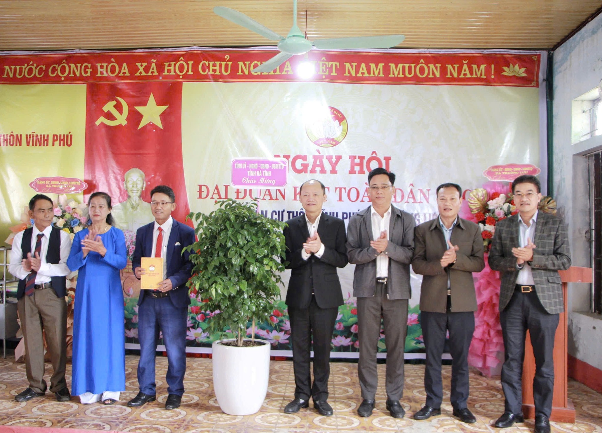 xã Trường Lưu tổ chức ngày hội đại đoàn kết toàn dân tại thôn Vĩnh Phú 